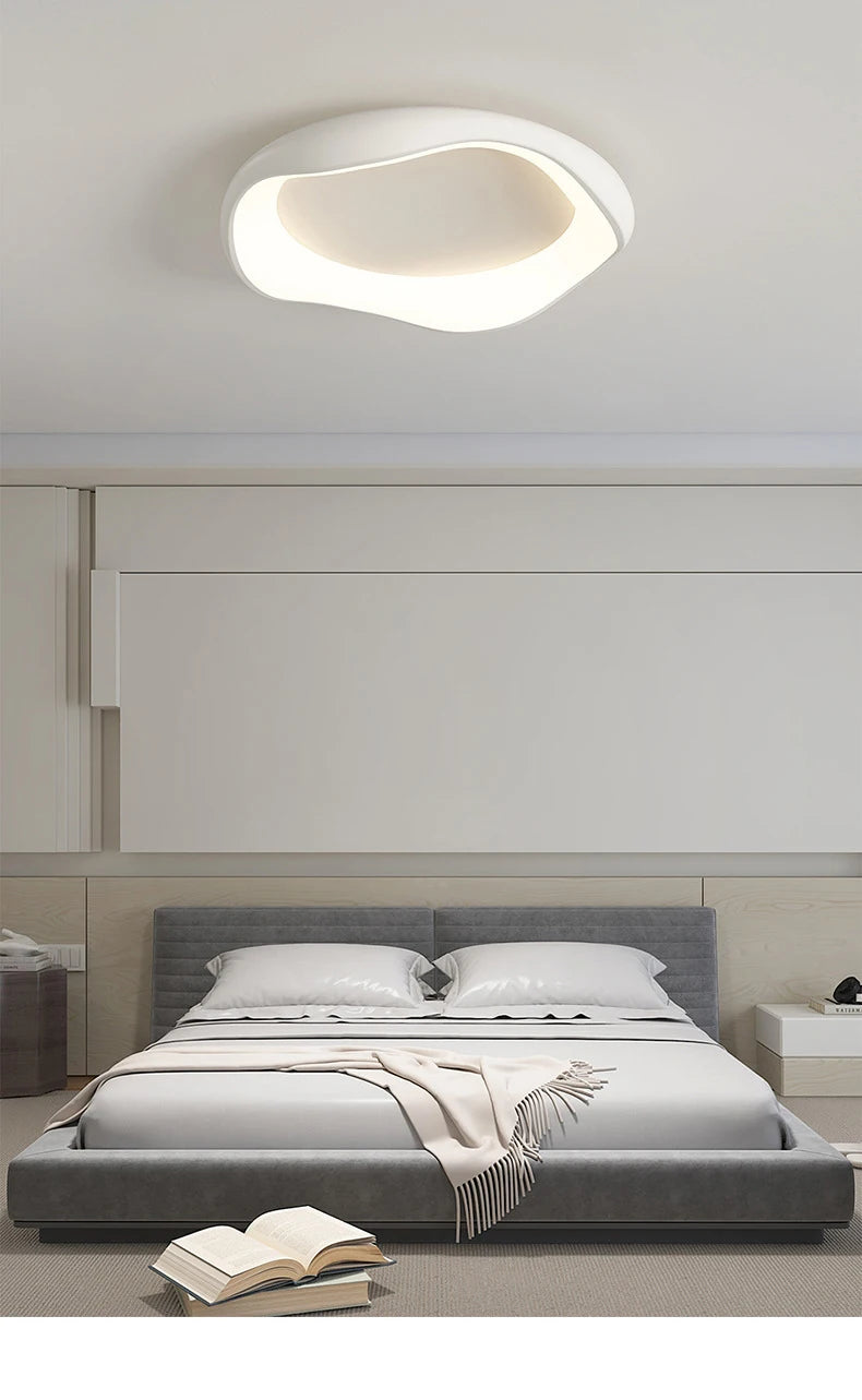 Minimalism Bedroom led Chandelier home Decor Smart light fixtures Modern Ceiling Lamp For Room Living dining Silver Black White