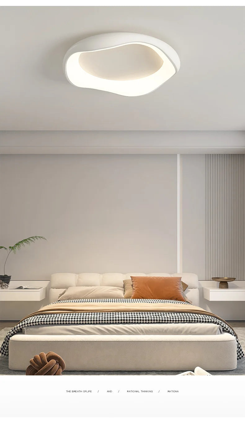 Minimalism Bedroom led Chandelier home Decor Smart light fixtures Modern Ceiling Lamp For Room Living dining Silver Black White