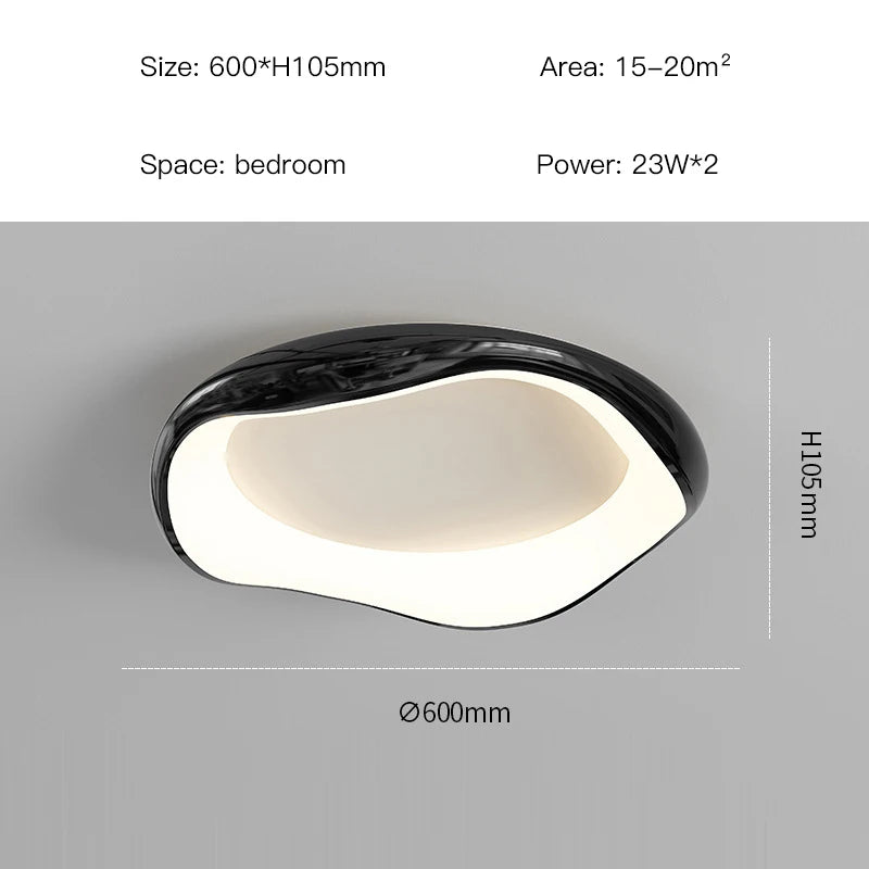 Minimalism Bedroom led Chandelier home Decor Smart light fixtures Modern Ceiling Lamp For Room Living dining Silver Black White