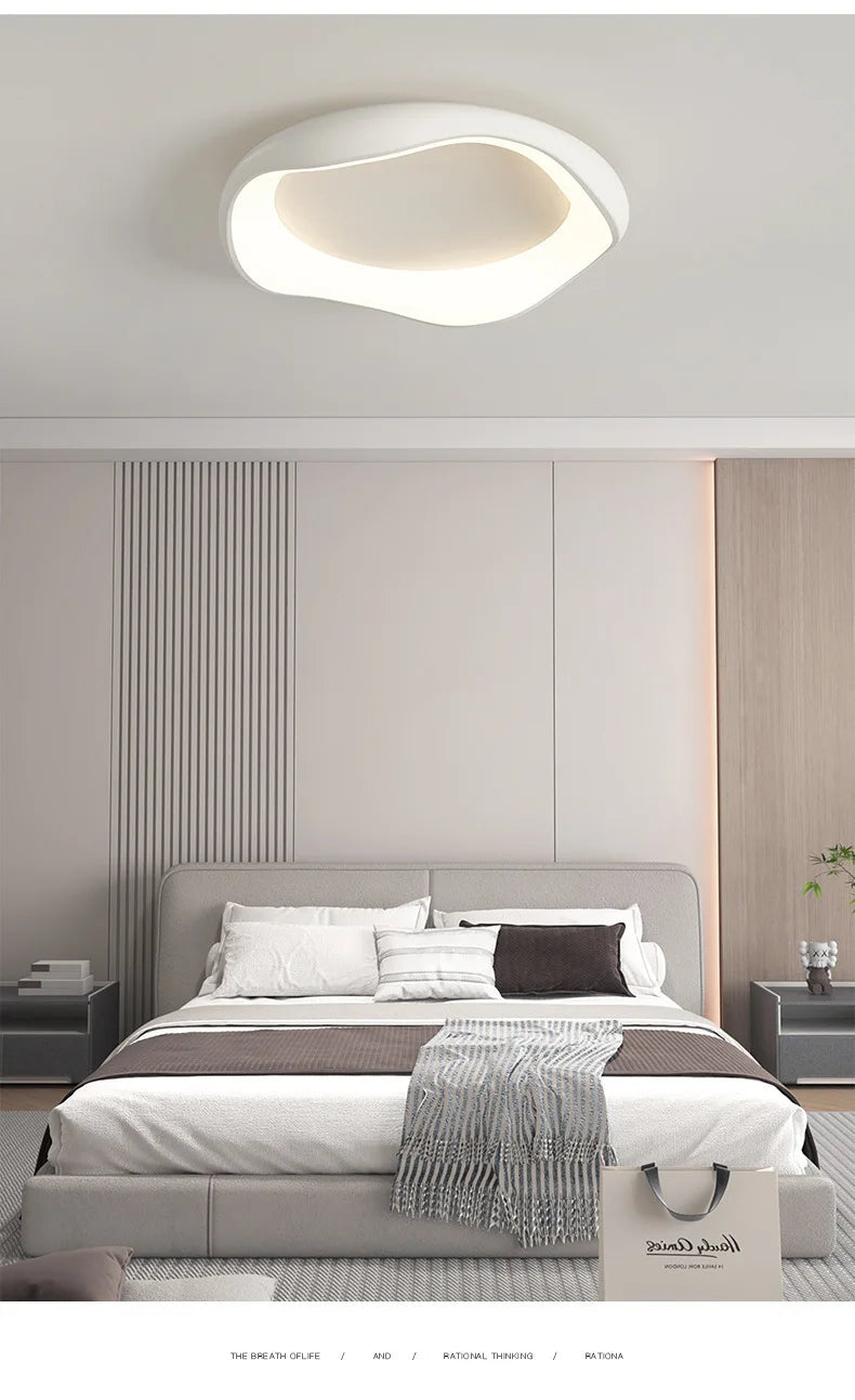 Minimalism Bedroom led Chandelier home Decor Smart light fixtures Modern Ceiling Lamp For Room Living dining Silver Black White