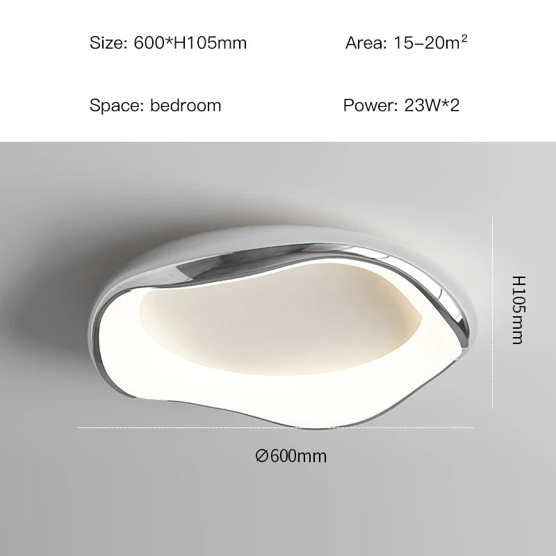 Minimalism Bedroom led Chandelier home Decor Smart light fixtures Modern Ceiling Lamp For Room Living dining Silver Black White