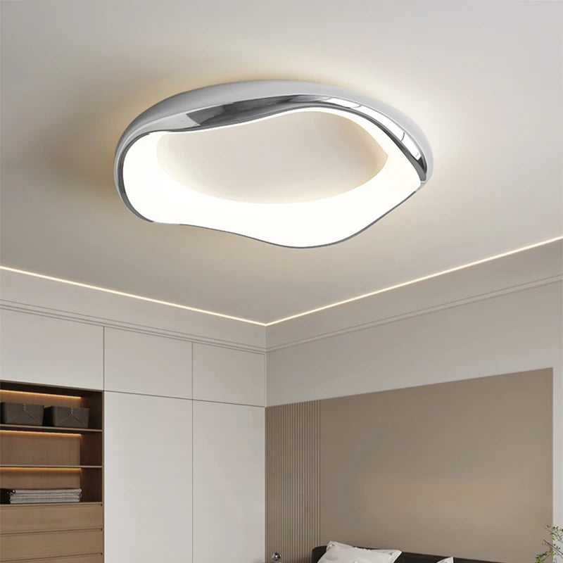 Minimalism Bedroom led Chandelier home Decor Smart light fixtures Modern Ceiling Lamp For Room Living dining Silver Black White