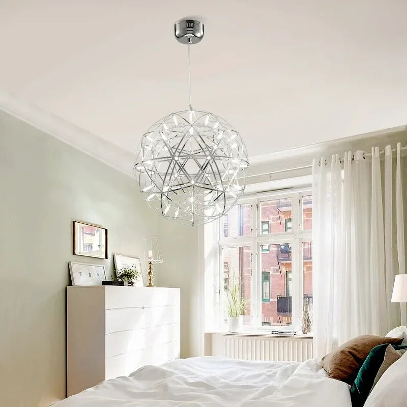 Modern Spark Ball Firework Stare Led Pendant Light Party Restaurant Decoration Ball Pendant Lamp For Living Room Light Fixture