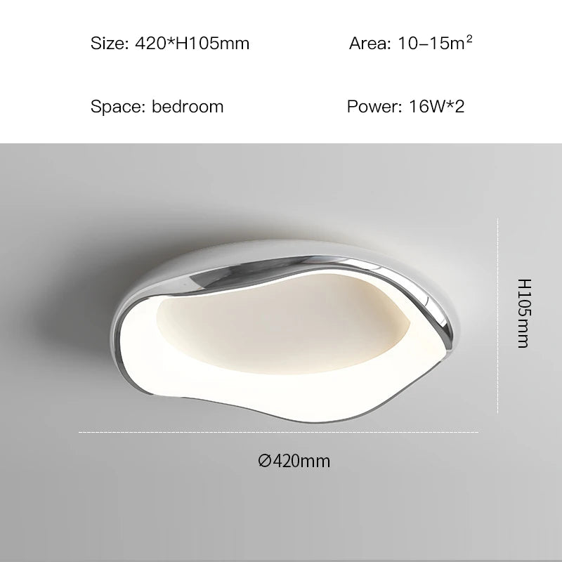 Minimalism Bedroom led Chandelier home Decor Smart light fixtures Modern Ceiling Lamp For Room Living dining Silver Black White