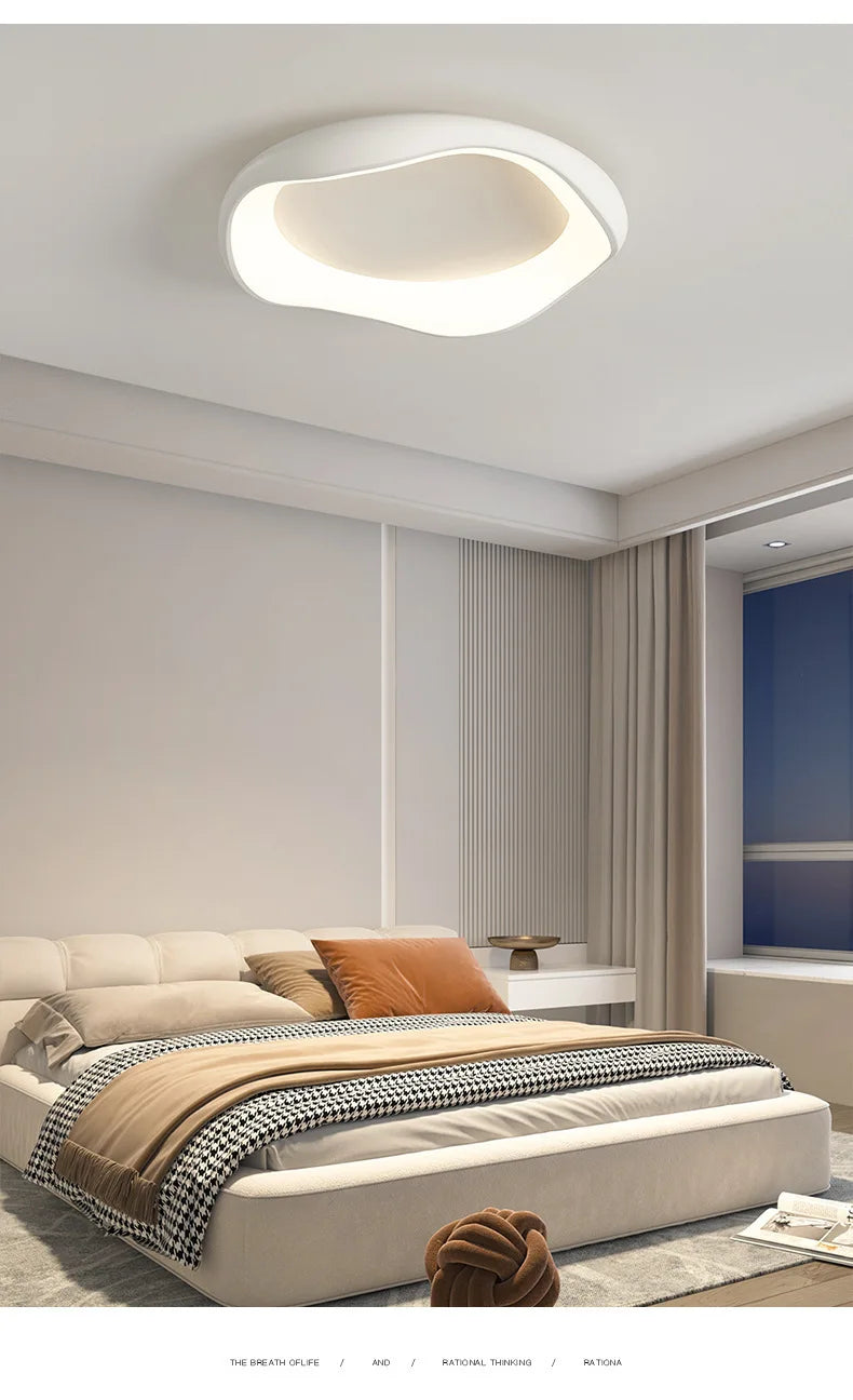 Minimalism Bedroom led Chandelier home Decor Smart light fixtures Modern Ceiling Lamp For Room Living dining Silver Black White