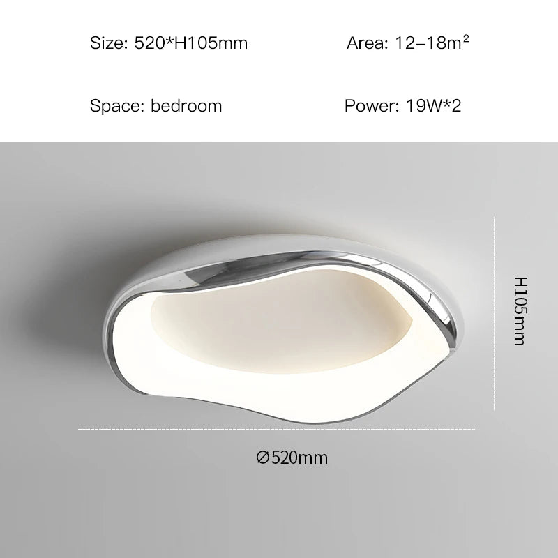 Minimalism Bedroom led Chandelier home Decor Smart light fixtures Modern Ceiling Lamp For Room Living dining Silver Black White